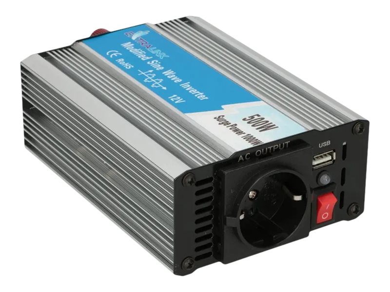 Extralink OPIM-500W DC til AC inverter Ekstern Sort Grå