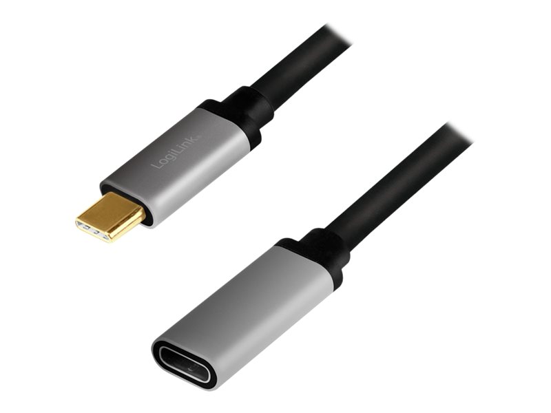 LogiLink USB Type-C forlængerkabel 50cm Sort Grå