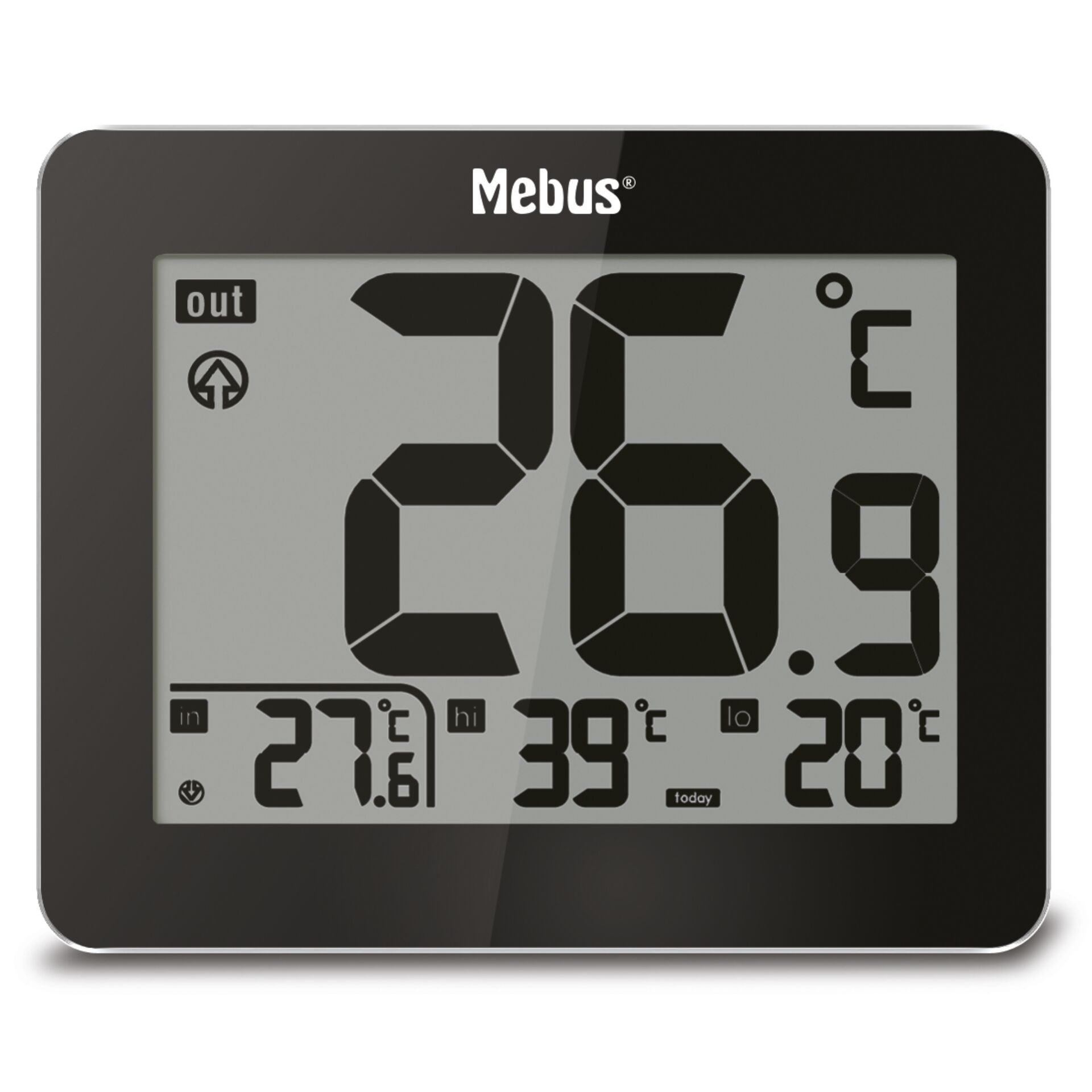 Mebus 48432 Temperatur- og fugtighedssensor Sort