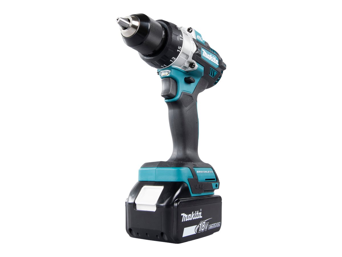 Makita DHP486 - Hammerbor - ledningfri - 2-hastigheders - nøgleløs borepatron 13 mm - 130 N·m - 2 batterier - 18 V
