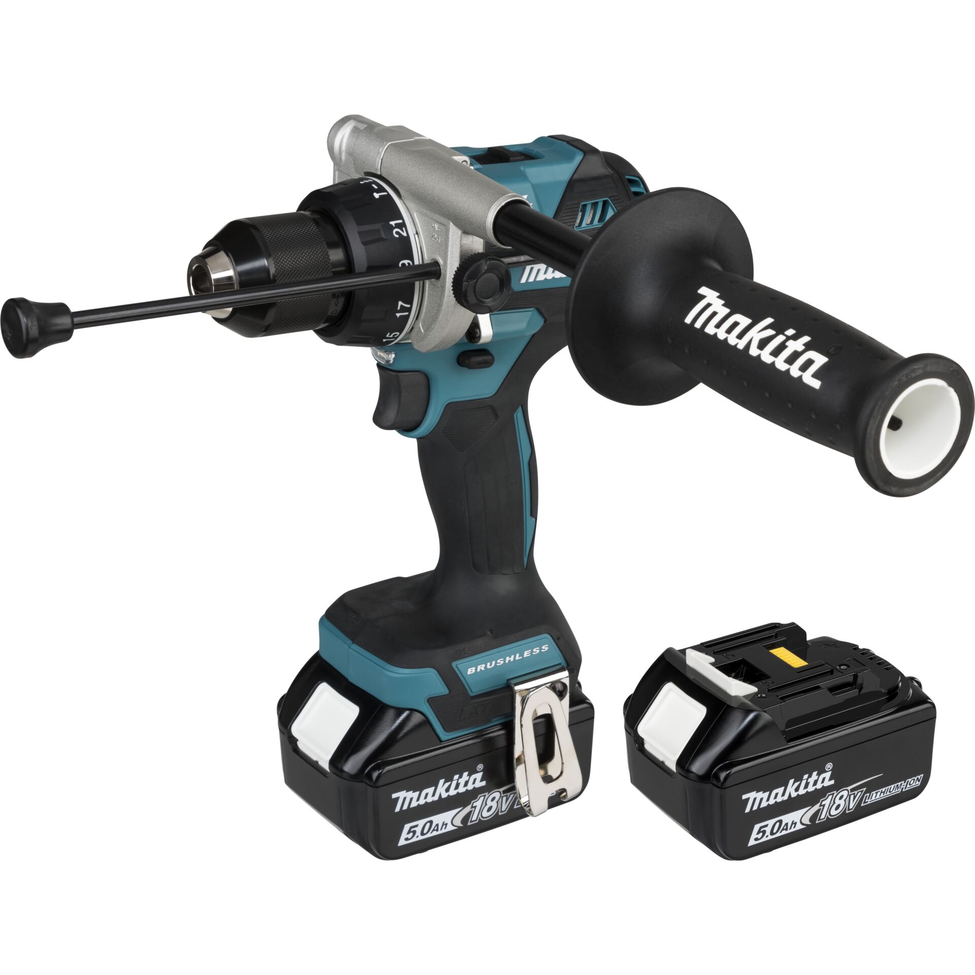 Makita DHP486 - Hammerbor - ledningfri - 2-hastigheders - nøgleløs borepatron 13 mm - 130 N·m - 2 batterier - 18 V