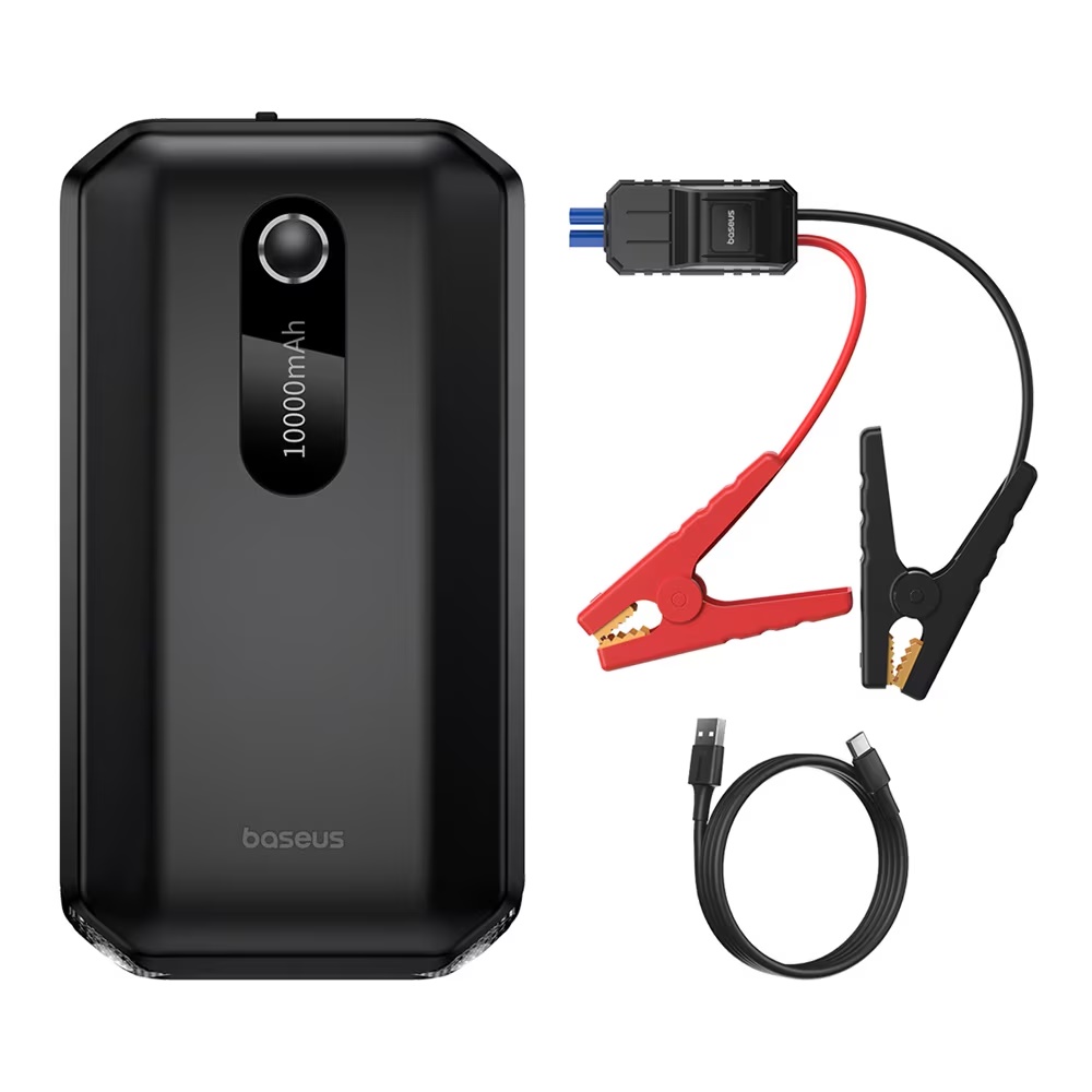 Baseus Super Energy Car Jump Starter 10000mAh 1000A USB (black) Powerbank - Sort - 10000 mAh