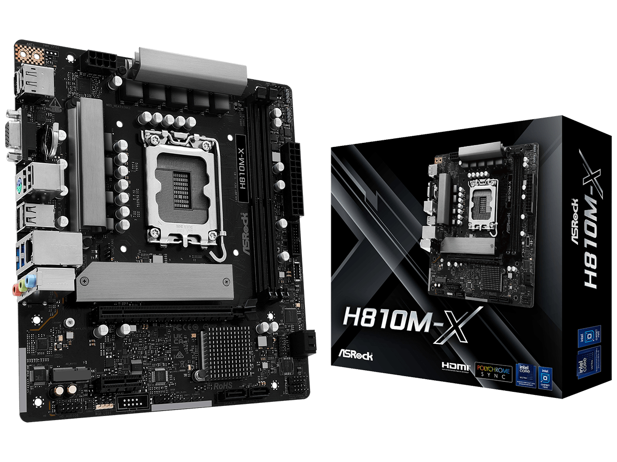 ASRock H810M-X Micro-ATX LGA1851 billede