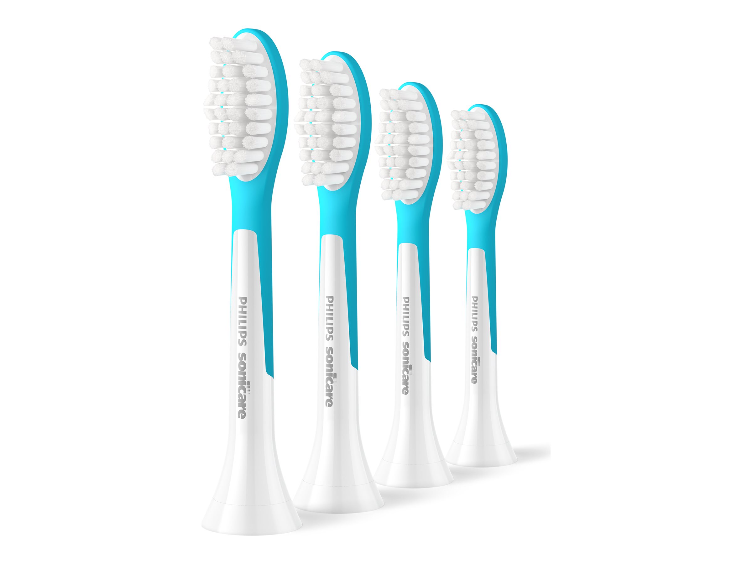 Philips Sonicare For Kids HX6044 - Ekstra tandbørstehoved - til tandbørste - hvid/hav (pakke med 4)