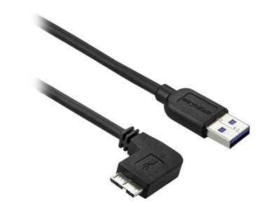 StarTech.com Slim Left-Angle Micro USB 3.0 Cable - M/M - USB 3.1 Gen 1 - USB cable - 50 cm