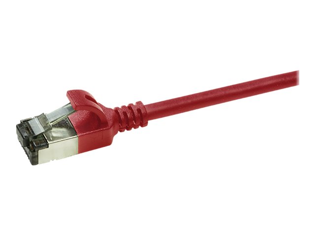 LogiLink SlimLine - Patchkabel - RJ-45 (han) til RJ-45 (han) - 1 m - STP - CAT 6a - halogenfri, formet, knastfri, strenget - rød, RAL 3031