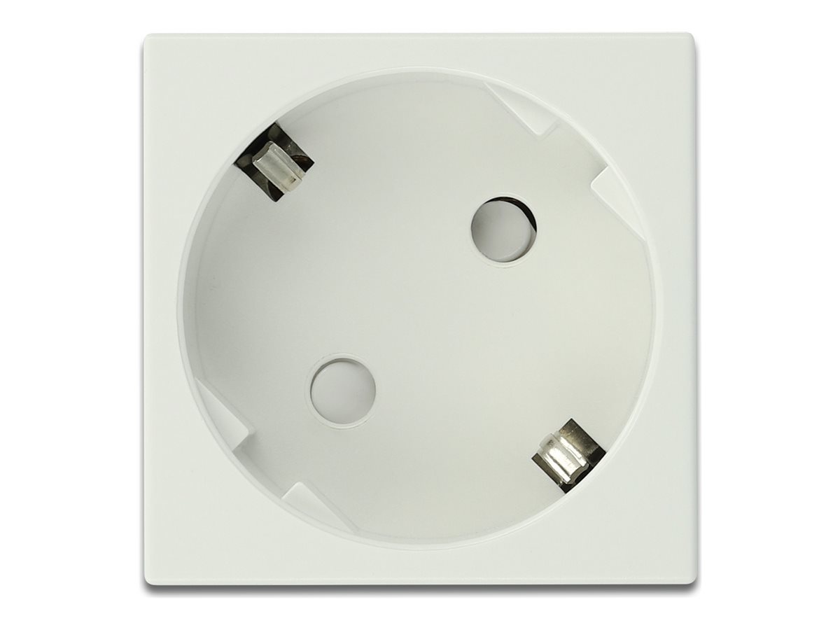 Delock Easy 45 - strømsokkel-outlet - 1 strømsokkel - hvid, RAL 9003