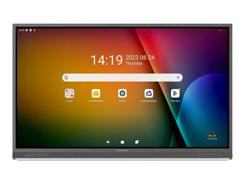 Viewsonic IFP7552-2F, 190,5 cm (75), 1209,6 x 680,4 mm, 350 cd/m², 1,07 milliarder farver, 3840 x 2160 pixel, 4K Ultra HD