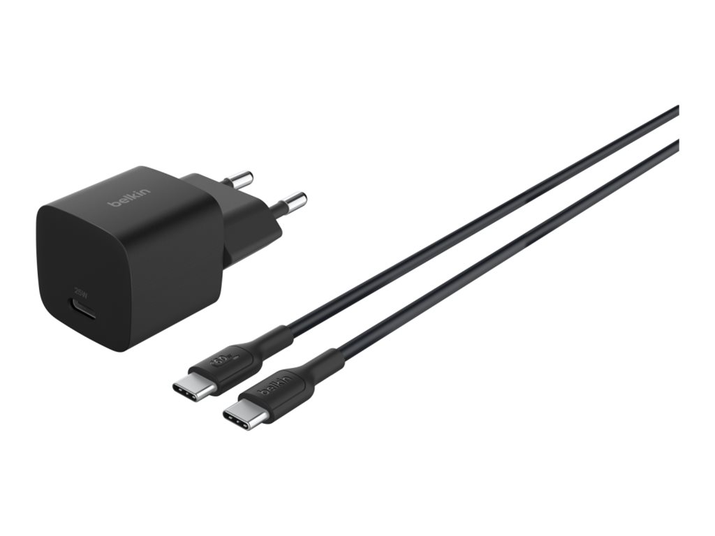 Belkin BoostCharge power adapter - PPS technology - 24 pin USB-C - 25 Watt - with USB-C cable (1m)
