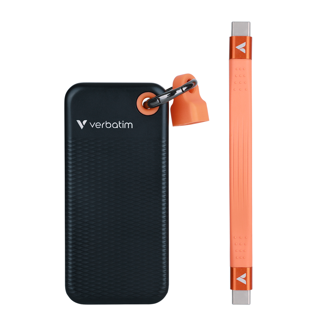 Verbatim Pocket SSD - 512GB - USB 3.2 Gen 2 - Sort / Orange