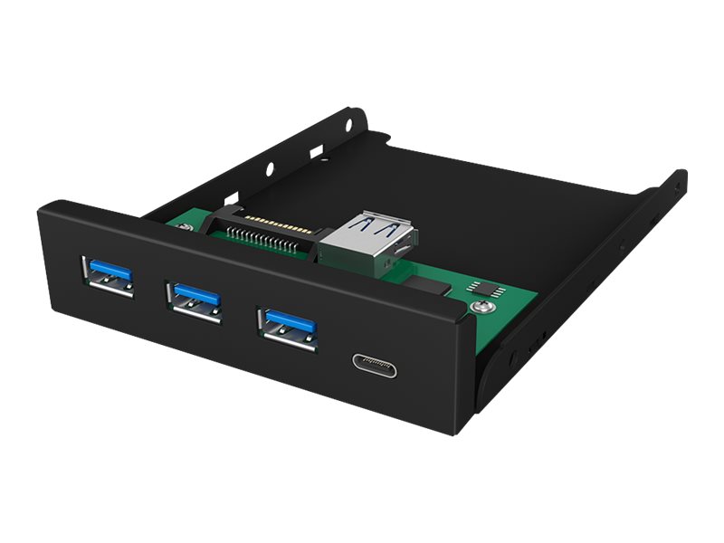 ICY BOX IB-HUB1418-i3 - Hub - 3 x SuperSpeed USB 3.0 + 1 x USB-C - plug-in modul