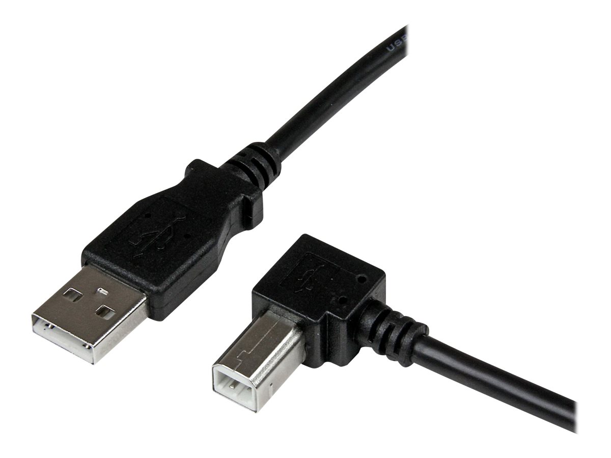 StarTech.com 3m USB 2.0 A to Right Angle B Cable Cord - 3 m USB Printer Cable - Right Angle USB B Cable - 1x USB A (M), 1x USB B (M) (USBAB3MR)
