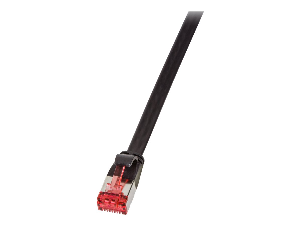 LogiLink SlimLine CAT 6a U/FTP, PiMF 50cm Patchkabel Sort