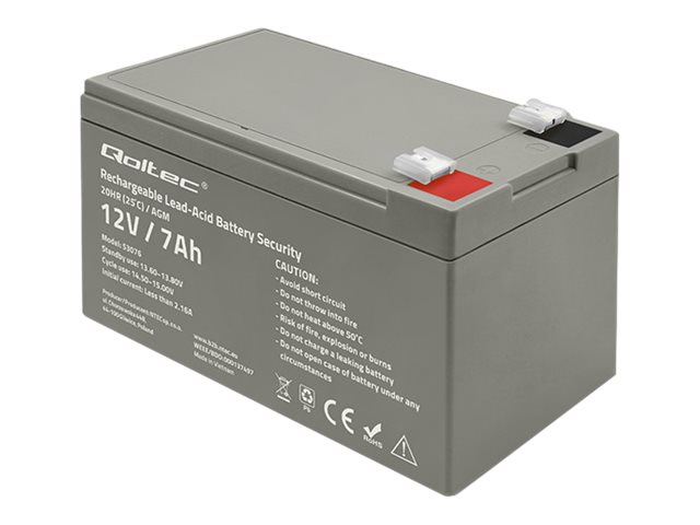 Batteri 12V 7Ah AGM – Qoltec Security
