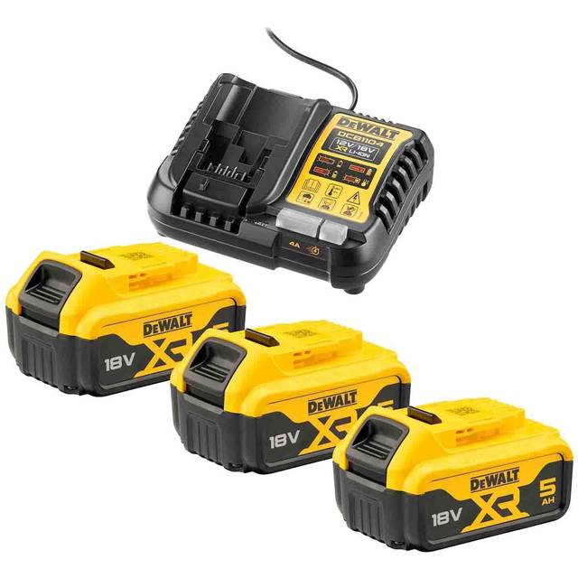 Dewalt DCB1104P3-QW 18V XR 5Ah Triple Battery Starter Kit