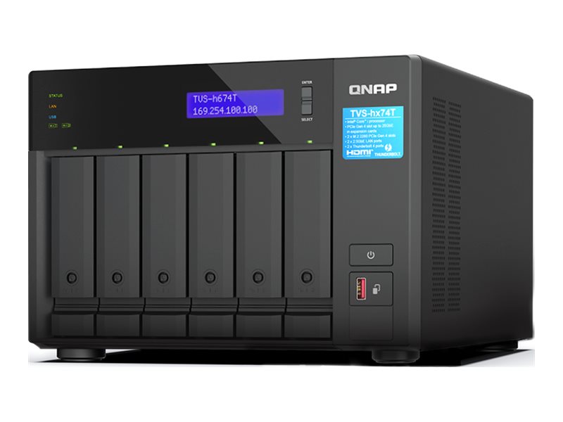 Qnap Tvs-h674t-i5-32g Nas & Lagringsserver Tower Intel® Core™ I5 I5-12400 32 Gb Ddr4 Hdd Qnap Qts Sort