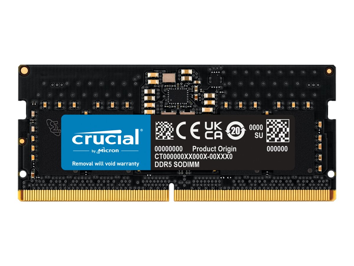 Crucial DDR5 SDRAM 8GB 5600MHz CL46 On-die ECC SO DIMM 262-PIN