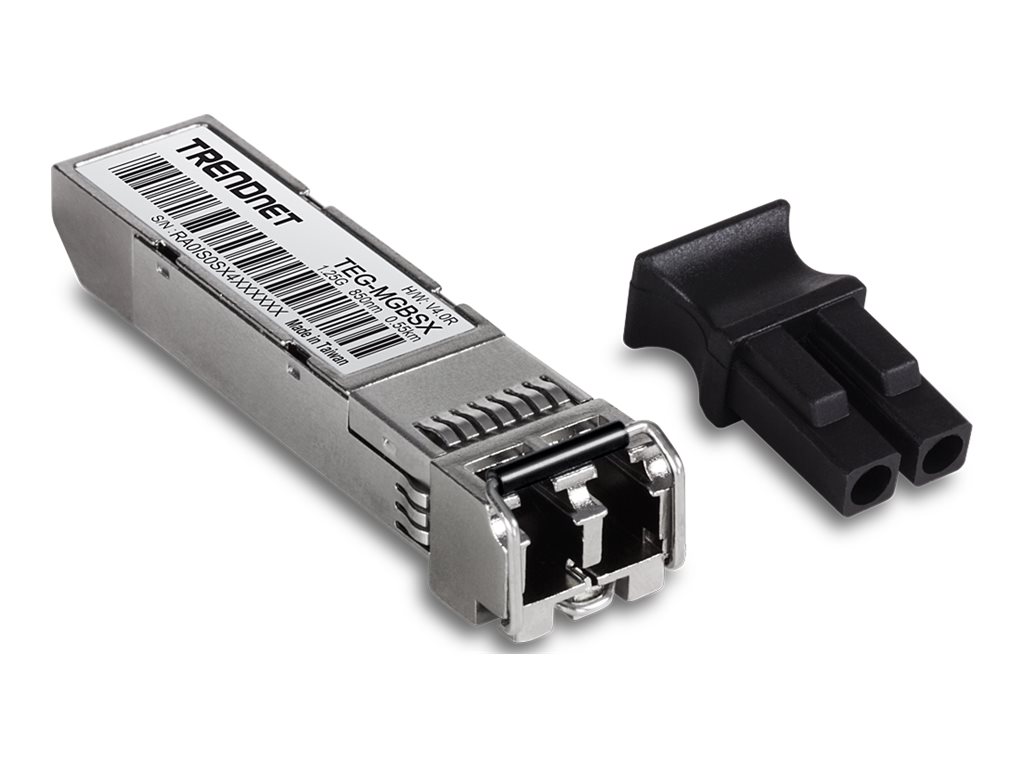TRENDnet TEG MGBSX - SFP (mini-GBIC) transceiver modul - 1GbE - 1000Base-SX - LC multimodus - op til 550 m - 850 nm - TAA-kompatibel