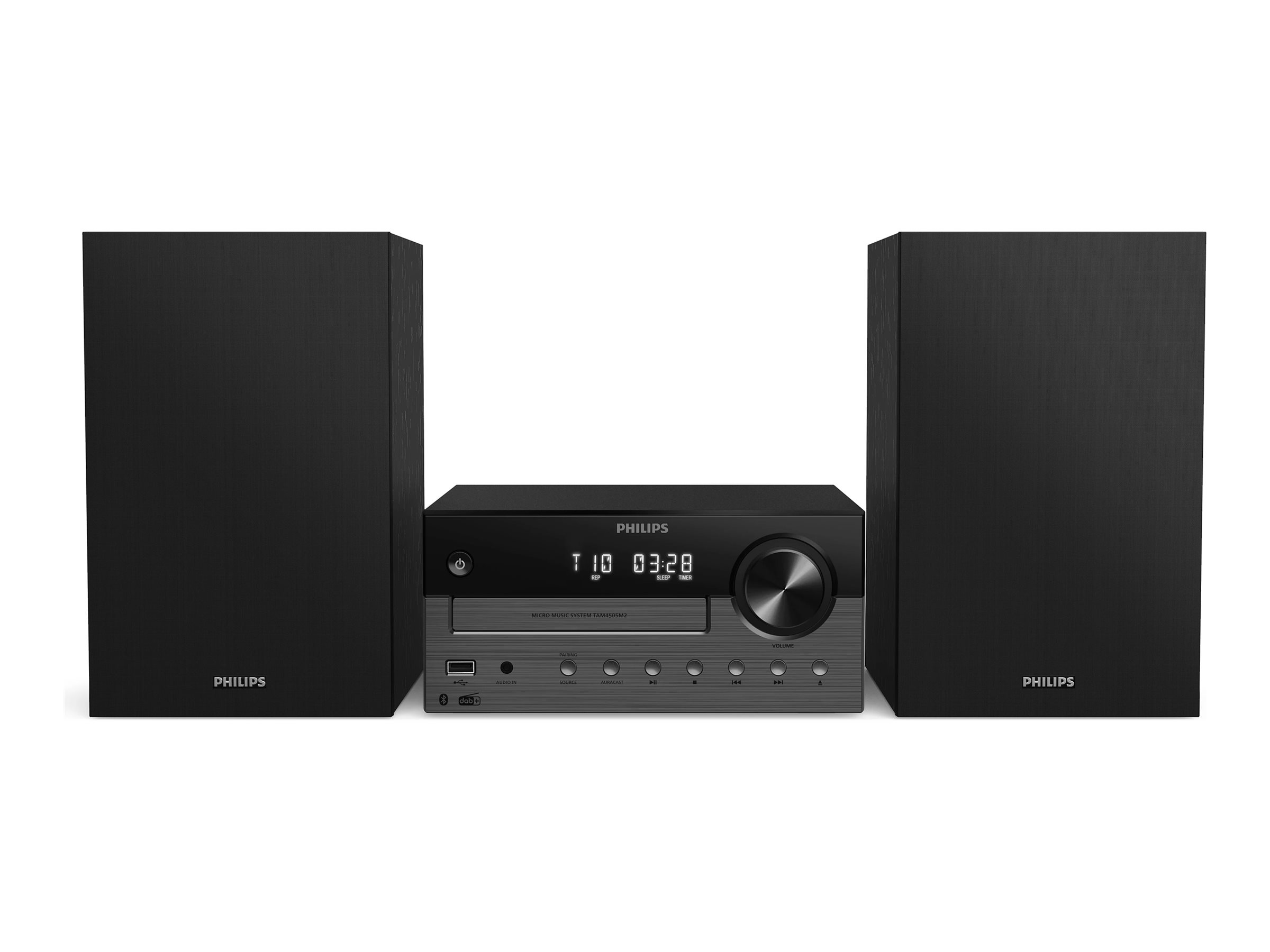 Philips-TAM4505M2 - Mikrosystem - 80 Watt (Total) - mørkegrå