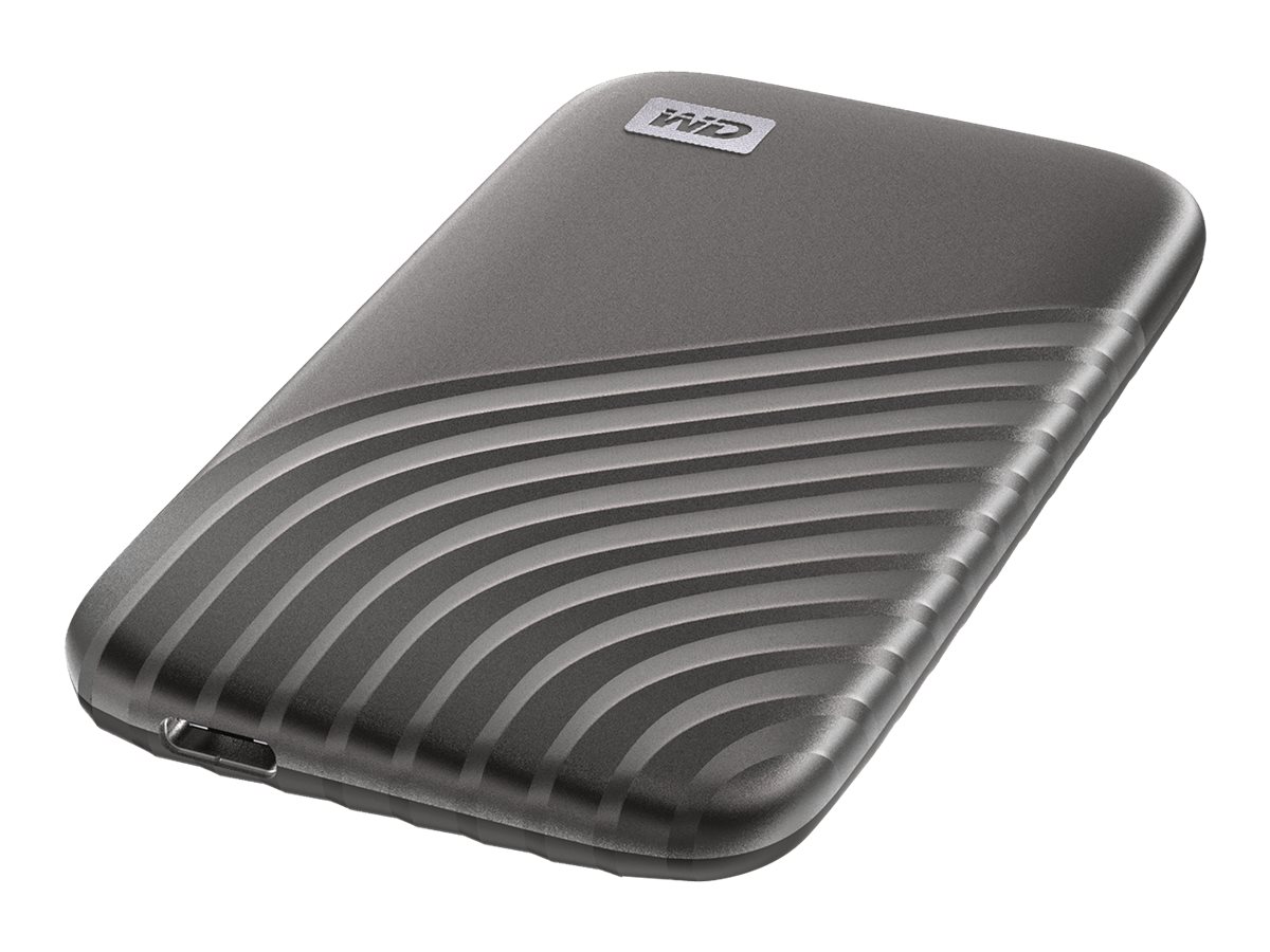WD My Passport SSD WDBAGF0020BGY - SSD - krypteret - 2 TB - ekstern (bærbar) - USB 3.2 Gen 2 (USB-C stikforbindelse) - 256-bit AES - space grey