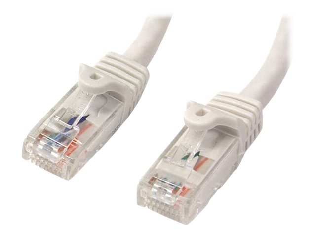 StarTech.com 75ft CAT6 Cable, 10 Snagless RJ45 650MHz 100W Patch Cord, CAT 6 10GbE UTP Network Cable w/Strain Relief, White, Fluke Tested/Wiring is UL