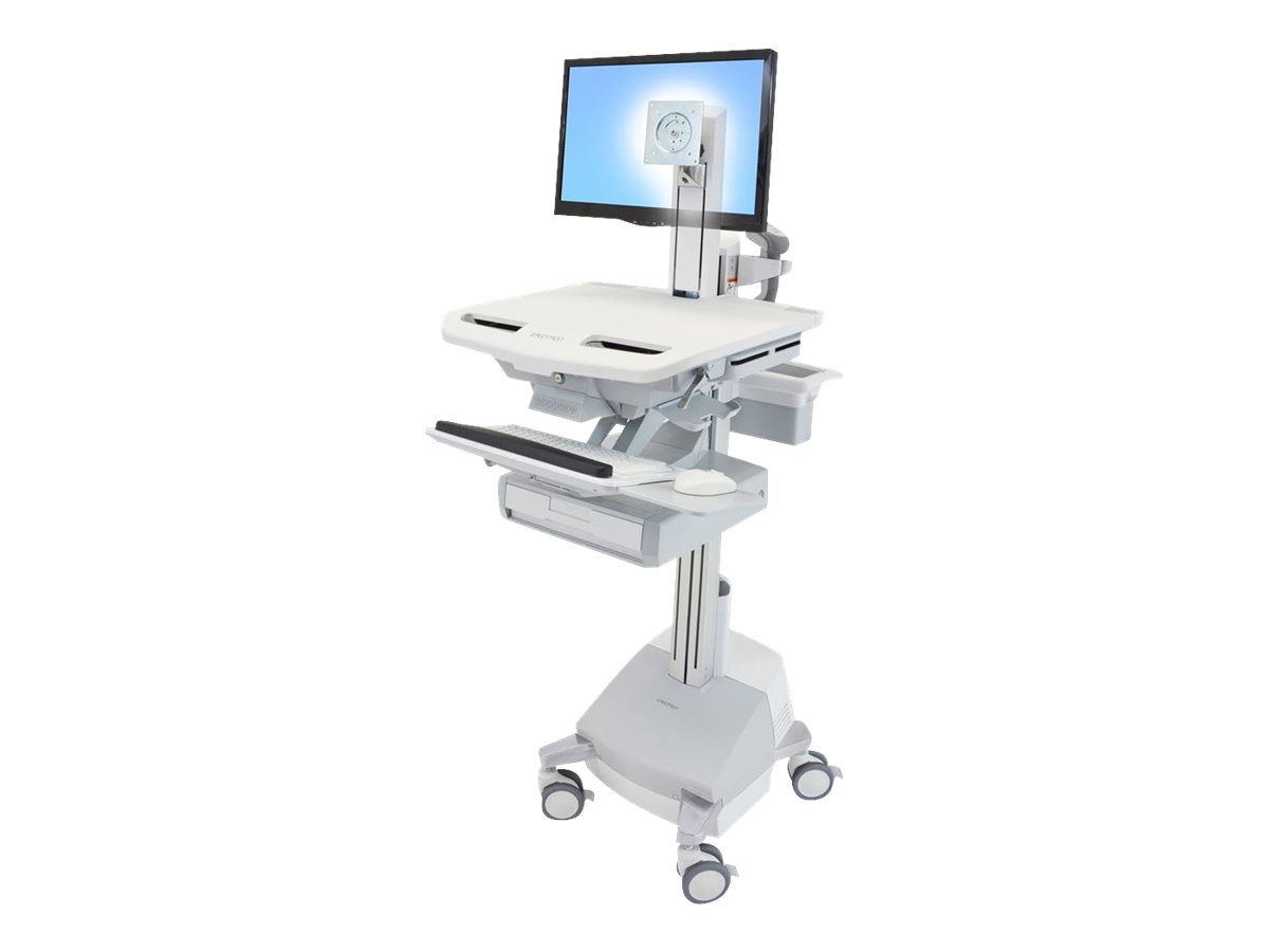 Ergotron StyleView Vogn med hjul LCD-display/tastatur/mus/CPU/notebook/stregkodescanner Op til 24"