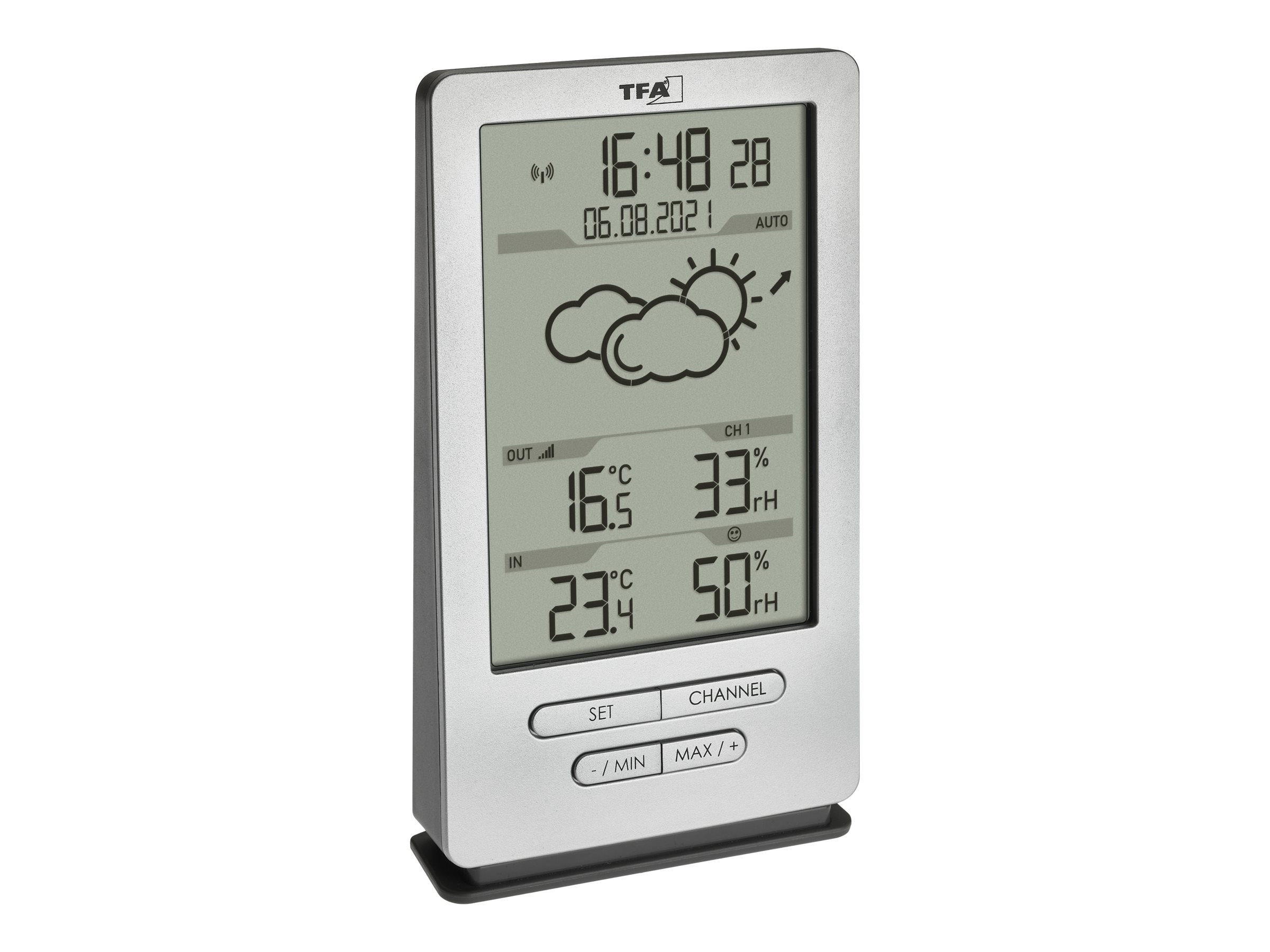 TFA XENA Vejrstation Indendørs Udendørs Sølv