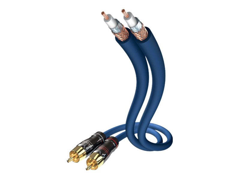 in-akustik Premium Audio Audiokabel Blå Sølv 3m