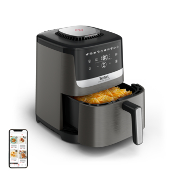 Airfryer Tefal Easy Fry Silence EY551HE0 5 l - sort/grå rustfrit stål