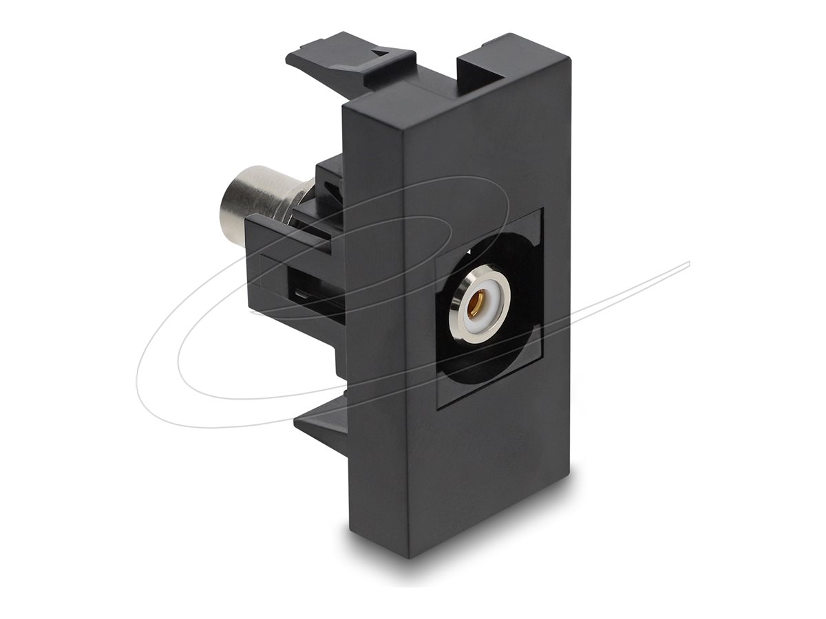 Delock Easy 45 - klik i-modul - 1 gang - hvid, sort