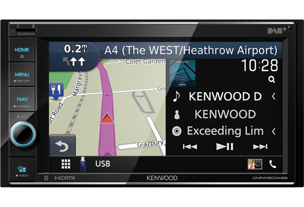 Kenwood DNR4190DABS bil media receiver Sort 200 W Bluetooth