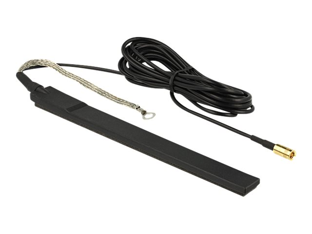 DeLOCK DAB+ antenna, active, SMBs male, 23 dBi, 3m, adhesive, black
