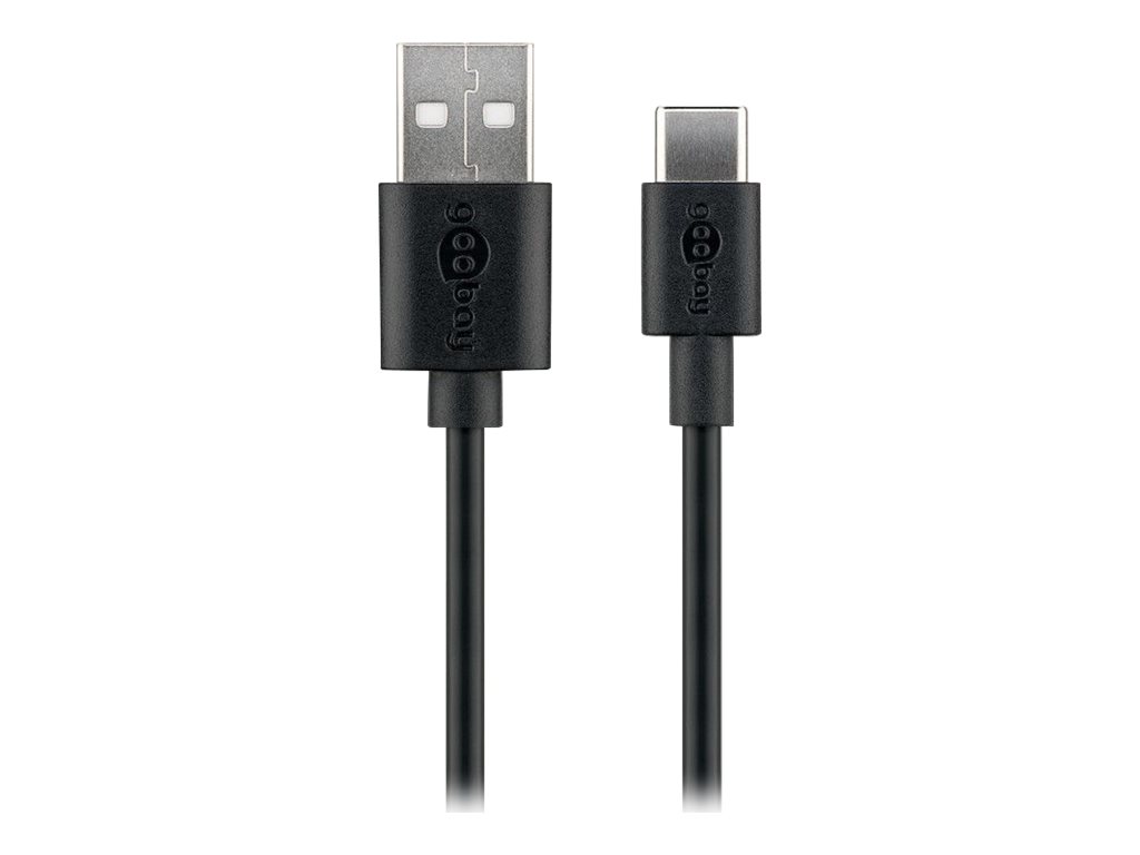 Pro USB-A <-> USB-C - 2m - USB 2.0 - Sort