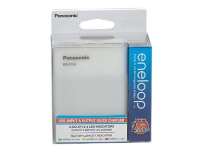 Panasonic eneloop BQ-CC87 - 1,25 - 6 timer batterioplader - (for 2/4xAA/AAA)