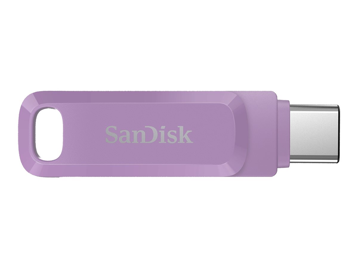 SanDisk Ultra Dual Drive Go - USB flashdrive - 64 GB - USB 3.2 Gen 1 / USB-C - lavendelfarvet
