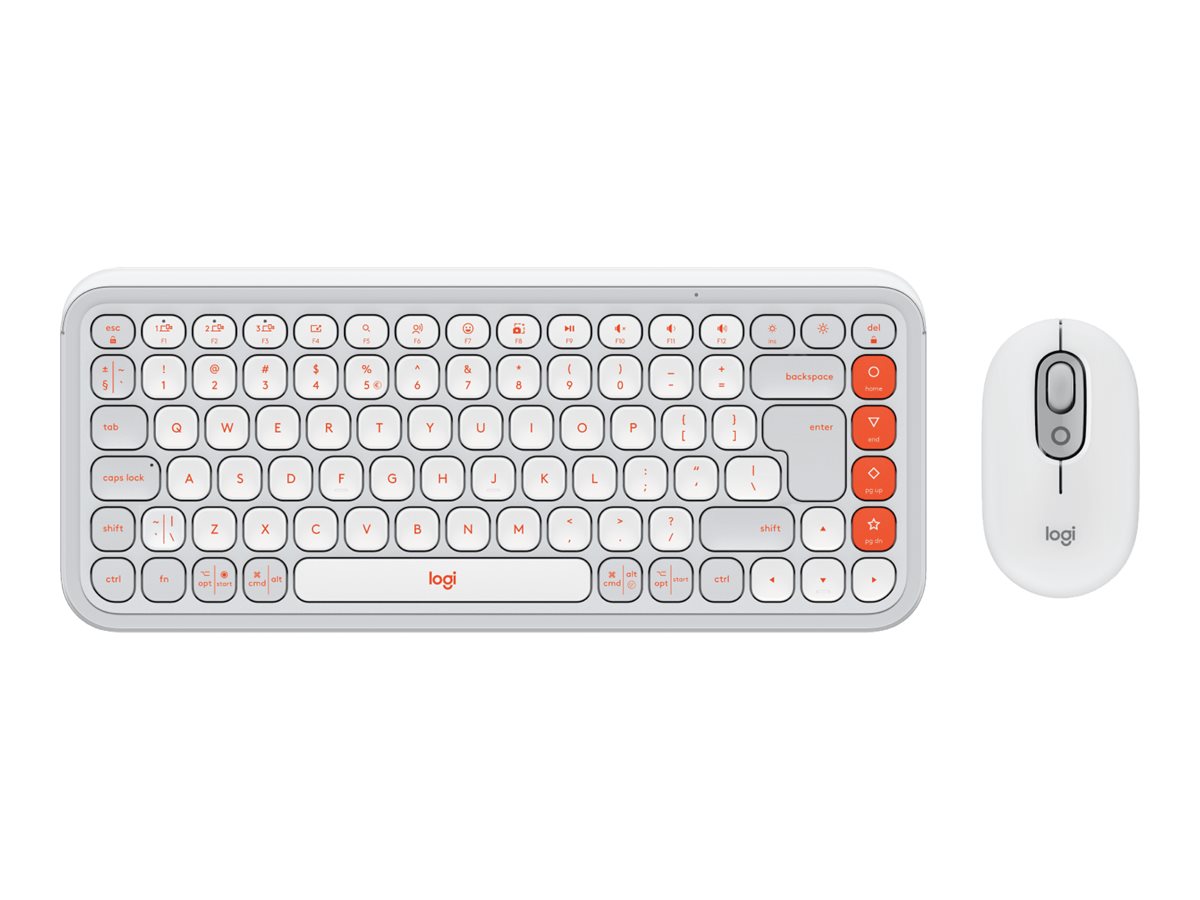 Logitech POP Icon Combo - Tastatur & Mus sæt - Universal - Hvid