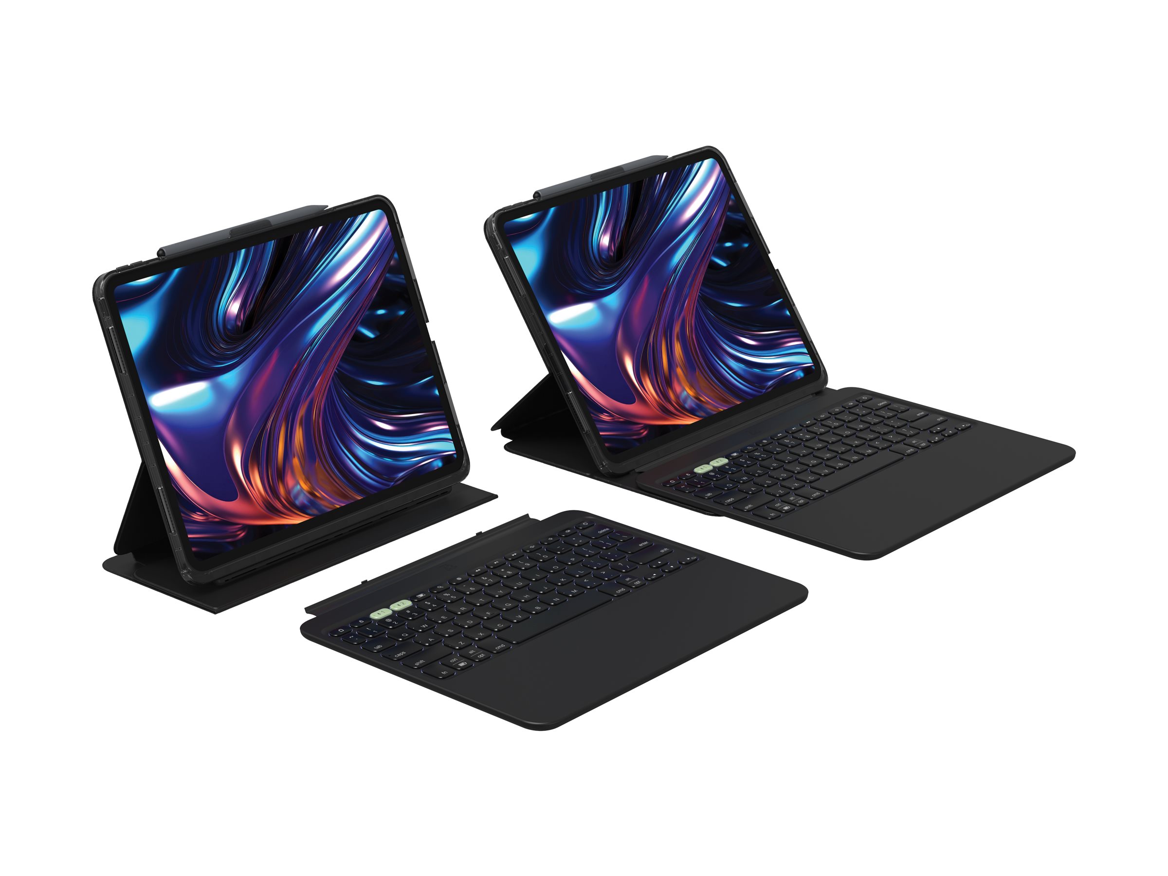 ZAGG Pro Keys 2 Tastatur og folio-kasse 7 farver Trådløs Tysk