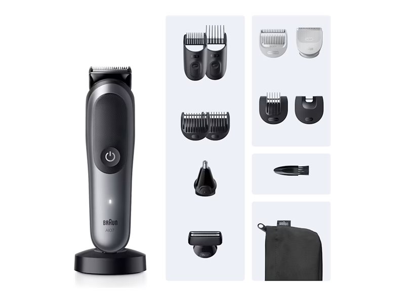 Braun All-in-One Series 7 AIO7560 Trimmer Sort Grå billede