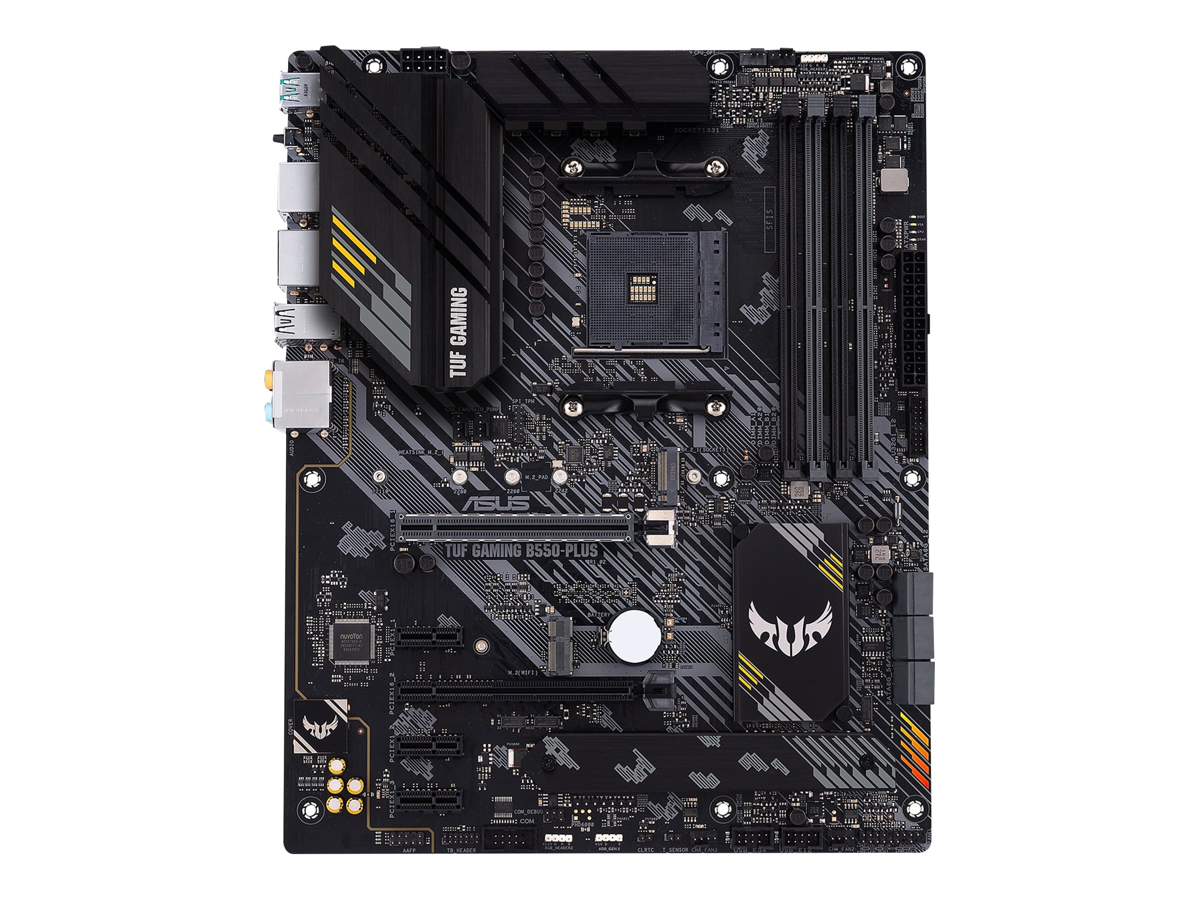 ASUS TUF GAMING B550-PLUS - Bundkort - ATX - Socket AM4 - AMD B550 Chipset - USB-C Gen2, USB 3.2 Gen 1, USB 3.2 Gen 2 - 2.5 Gigabit LAN - onboard grafik (CPU påkrævet) - HD Audio (8-kanaler)