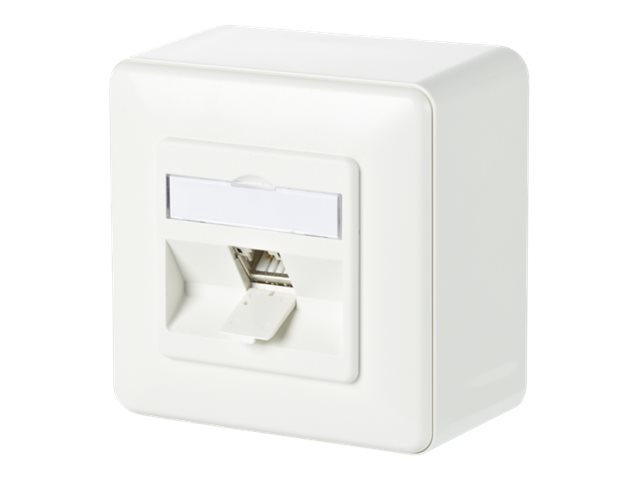 Metz Connect C6Amodul 180° - sokkeludgang - 1 netværkssokkel - ren hvid, RAL 9010