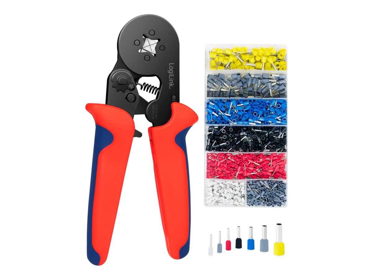 Self-adjusting crimping pliers with wire end ferrule set, 1200 pcs.