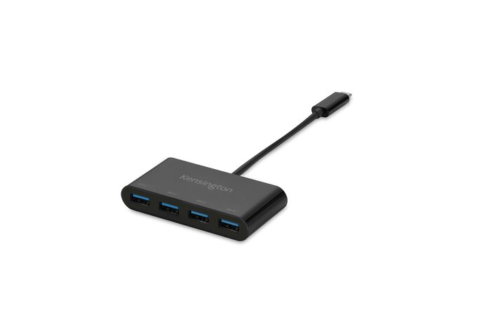 Kensington CH1200 USB-C® 10 Gbps hub med 4 porte USB hub - 4 ports - Sort