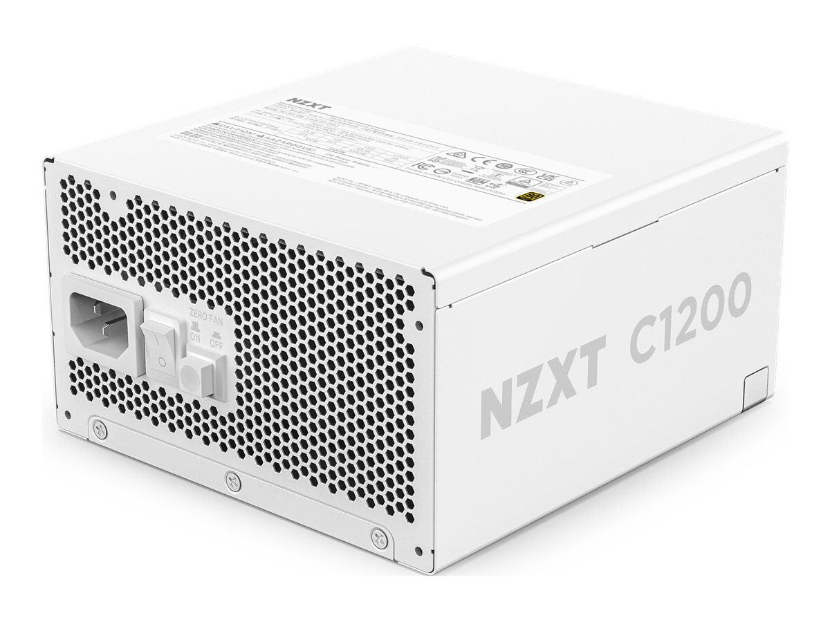 NZXT C-Series C1200 (2024) White Strømforsyning - 1200 Watt - 135 mm - ATX 3.1 - 80 Plus Gold certified
