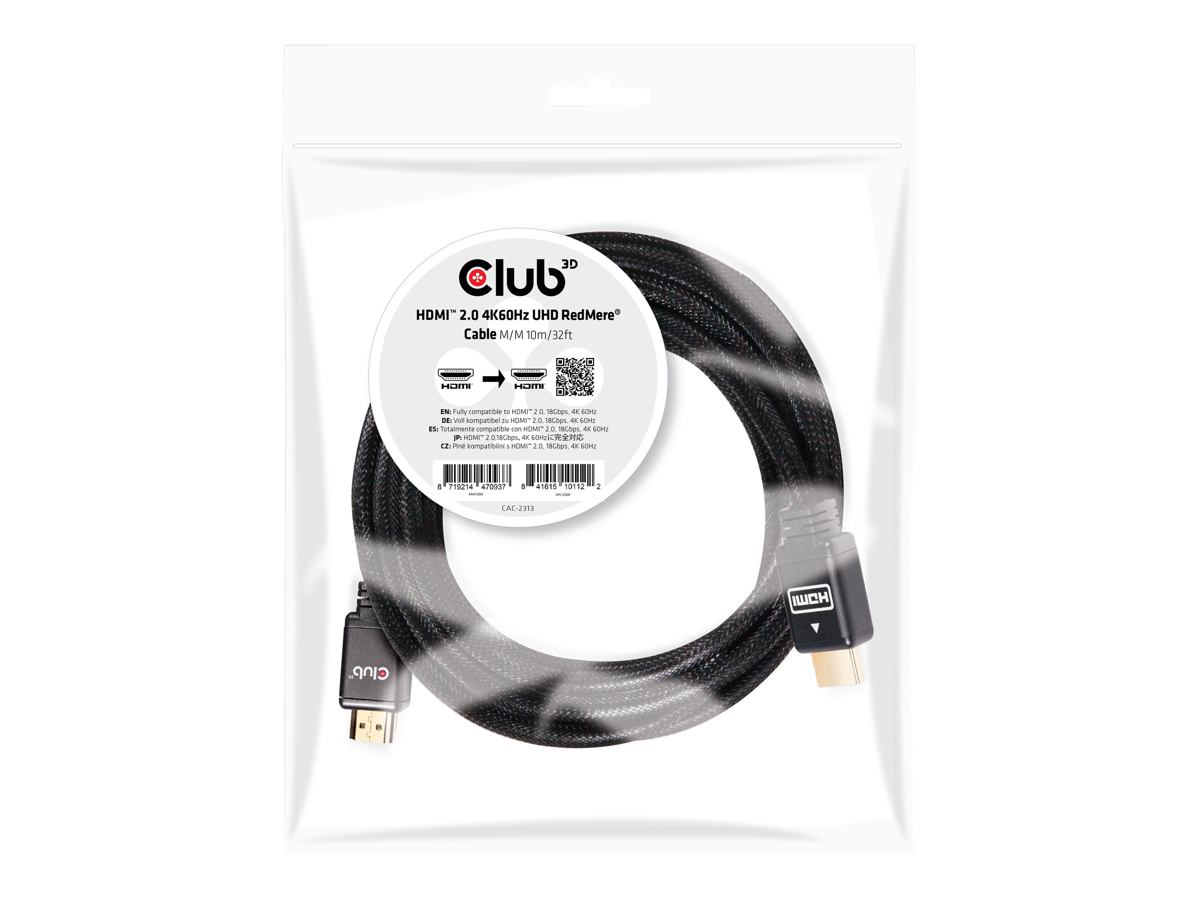 Club 3D CAC-2313 - HDMI with Ethernet cable - 10 m