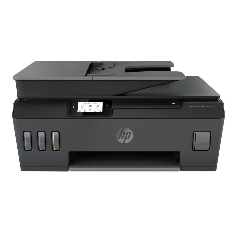HP Smart Tank Plus 655 Wireless All-in-One - Multifunktionsprinter - farve - blækprinter - kan genopfyldes - Legal (216 x 356 mm) (original) - A4/Legal (medie) - op til 10 spm (kopiering) - op til 11 spm (udskriver) - 100 ark - 33.6 Kbps - USB 2.0, Wi-Fi(n), Bluetooth