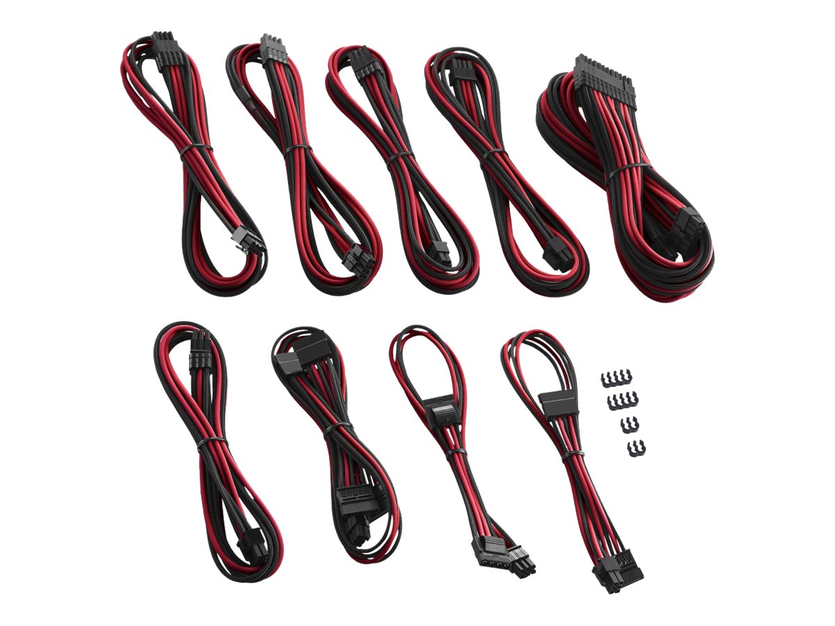 CableMod PRO Series ModMesh C-Series AXi, HXi & RM Cable Kit Strømkabelpakke Sort Rød