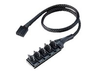 Akasa FLEXA FP5H - fan power splitter - 4 pin PWM to 4 pin PWM - 30 cm