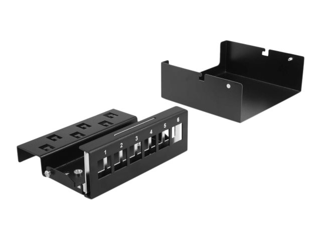 DeLOCK Keystone Patch Panel 6 Port black