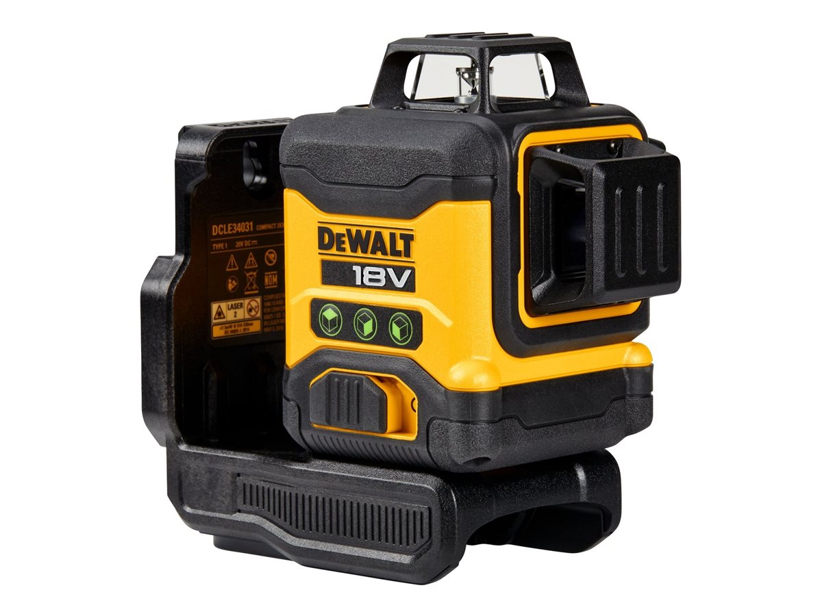 DEWALT 18V XR laser DCLE34031N-XJ med 3 grønne 360° lasercirkler
