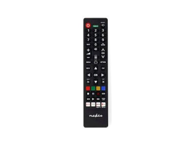 Nedis - Erstatnings Fjernbetjening | Egnet til: Panasonic / Sharp | Forprogrammeret | 1 Enhed | Amazon Prime / Disney + Button / Netflix-knap / Rakuten TV Button / Youtube-knap | Infrarød | Sort - TVRC45PASHBK
